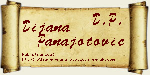 Dijana Panajotović vizit kartica